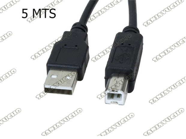 -+ CABLE IMPRESORA A USB 2.0 5 MTS LCS-50D